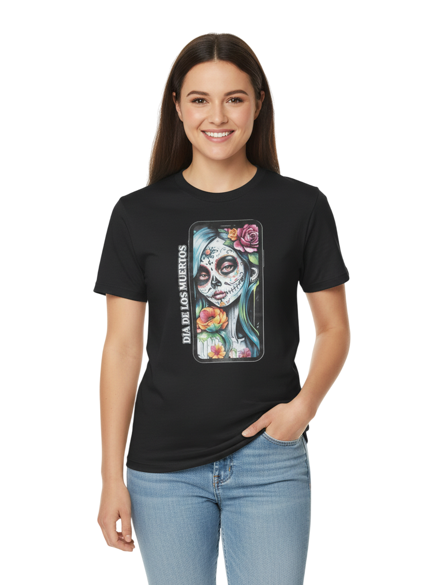 Camiseta Día de los Muertos – Arte Calavera Floral