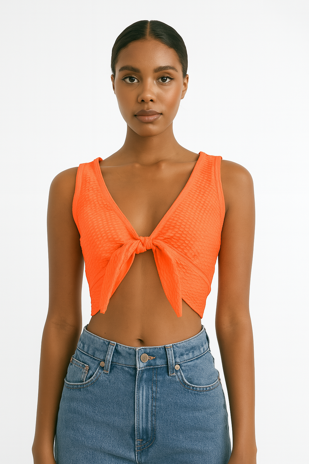 Lycra Top with Open Front and Adjustable Fit