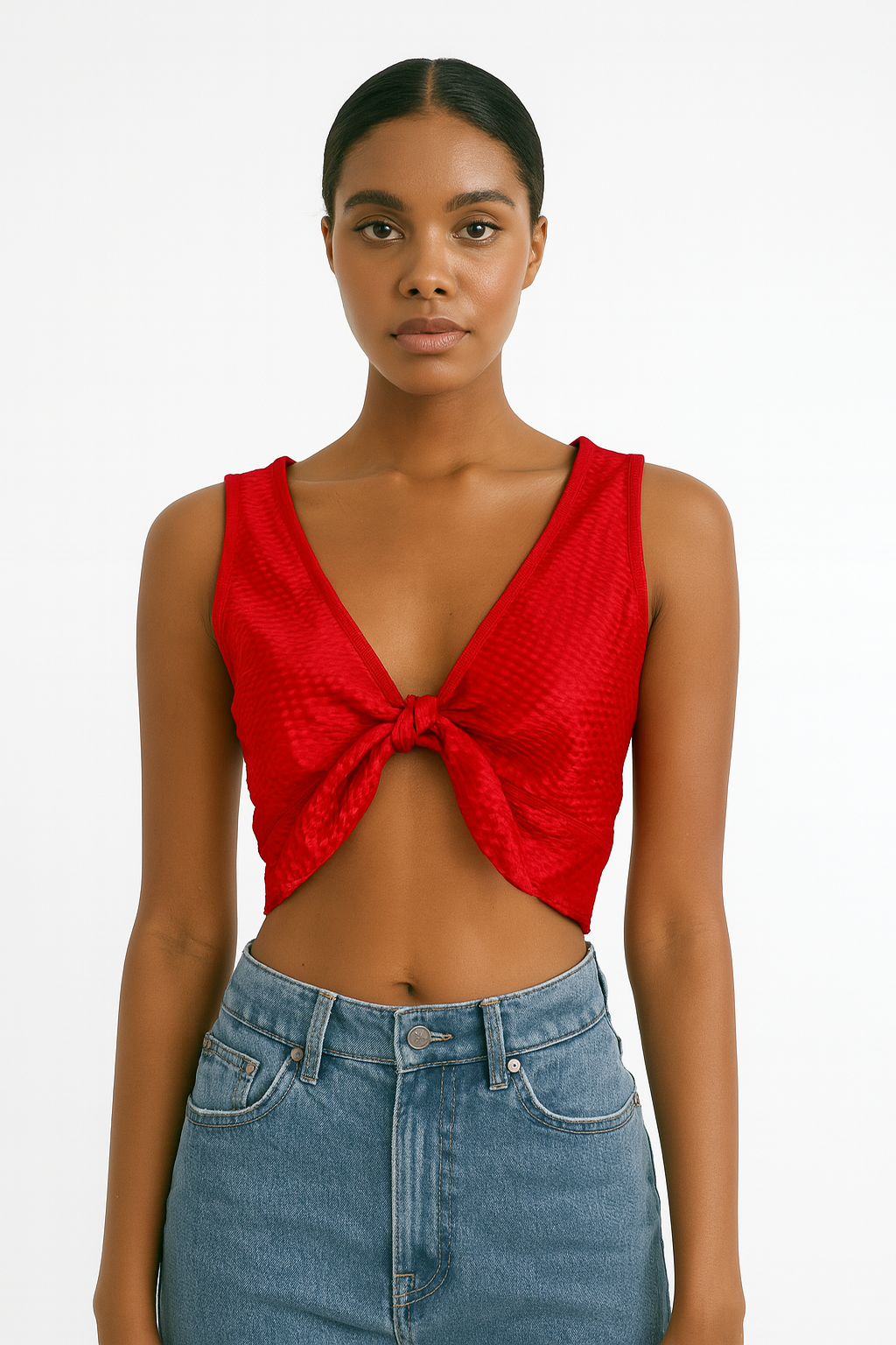 Lycra Top with Open Front and Adjustable Fit