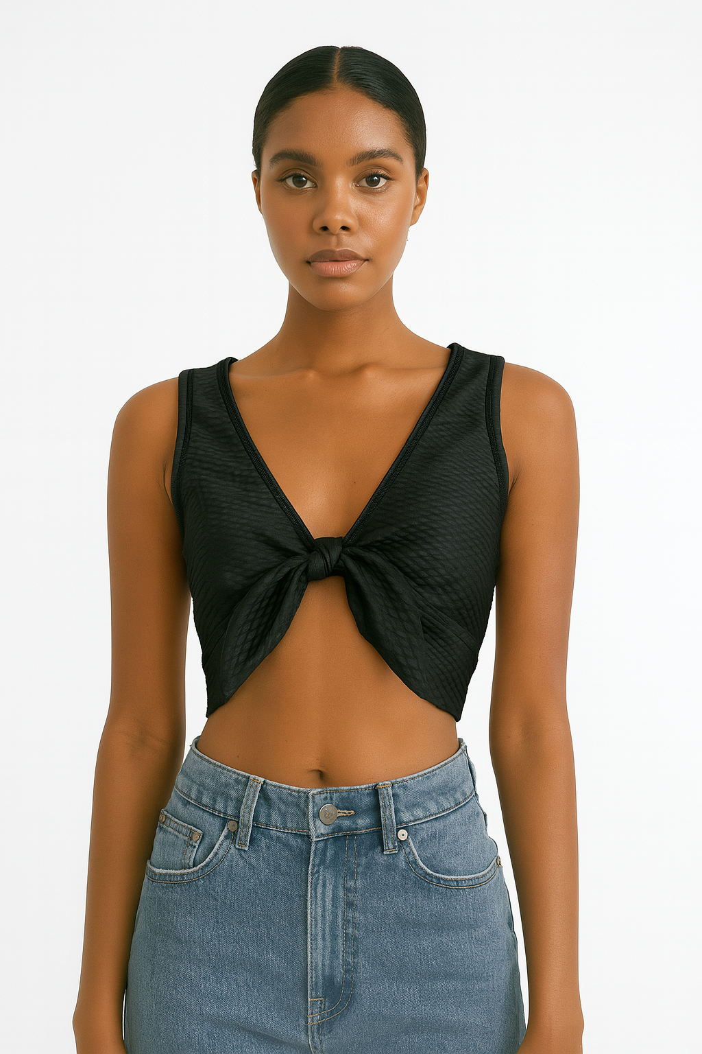 Lycra Top with Open Front and Adjustable Fit