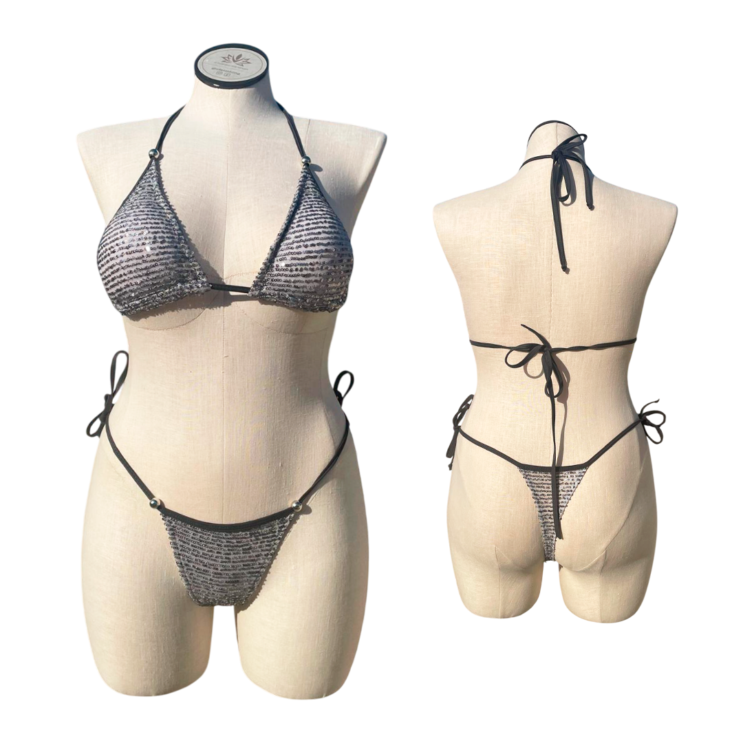 Sparkle & Shine Sequin Two-Piece Swimsuit