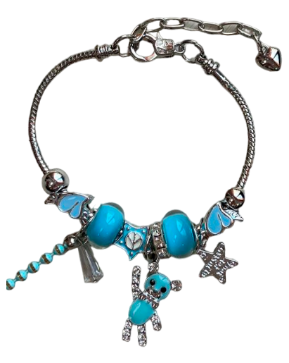 Bracelet - with teddy bear, hearts, stars designs