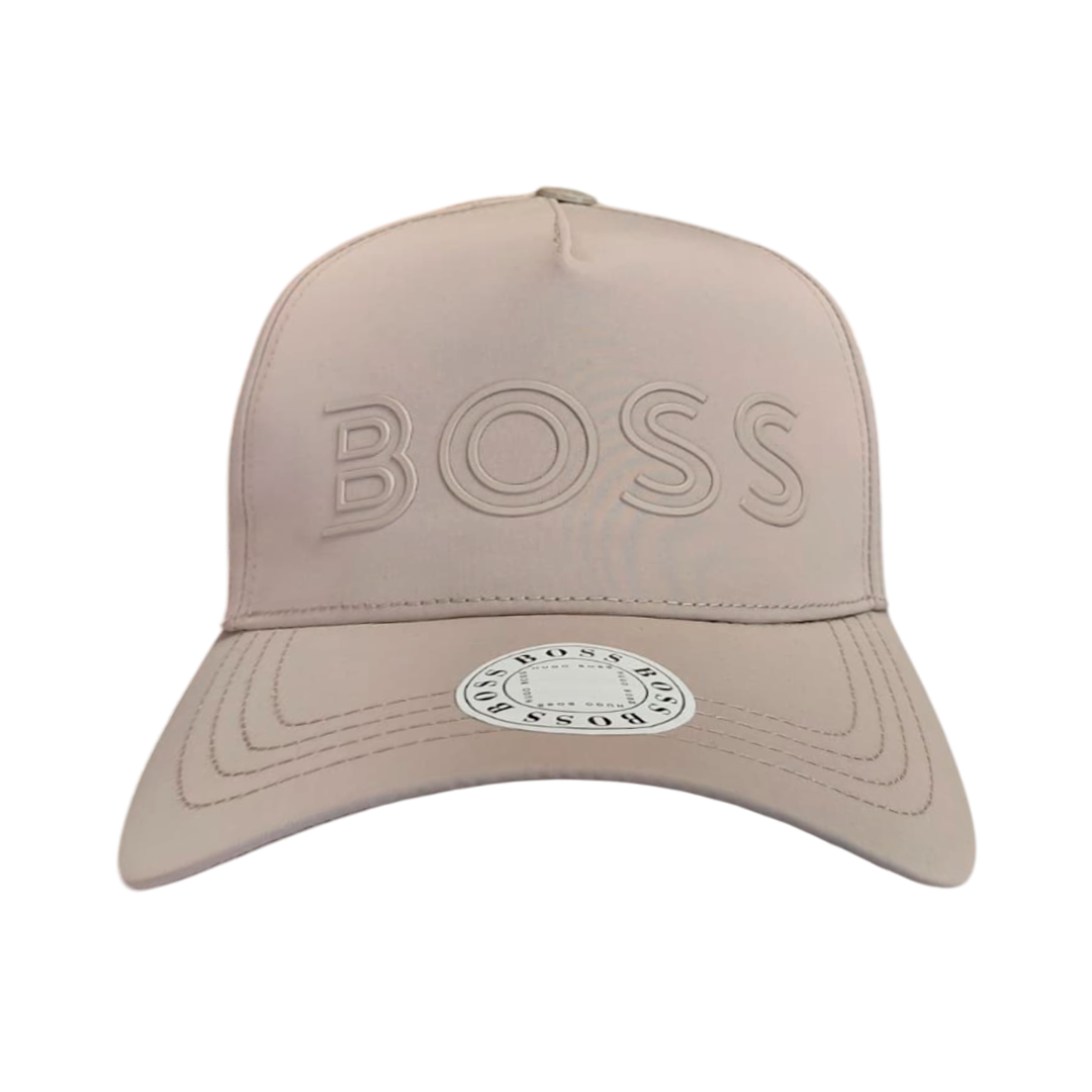 Gorra Beige con Relieve Frontal
