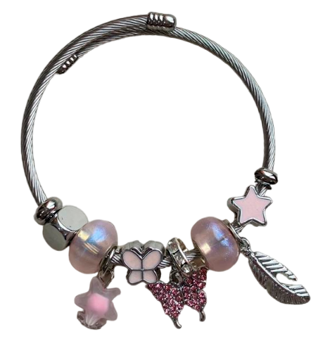 Bracelet - with star butterfly and leaf designs