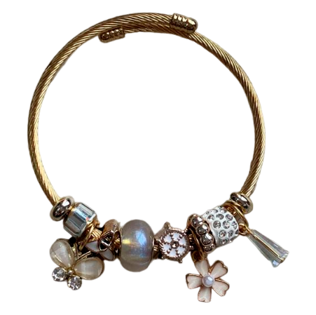 Bracelet - with butterfly anchor designs and diamond flowers