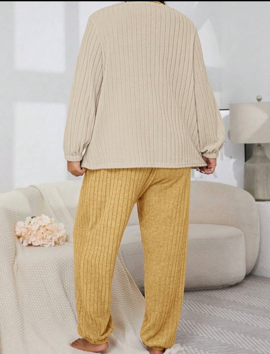 Comfy Long Pajama Set with Heart and "Love You" Design