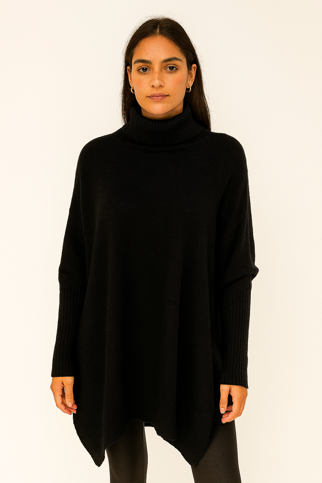 Long Sleeve Turtleneck Poncho