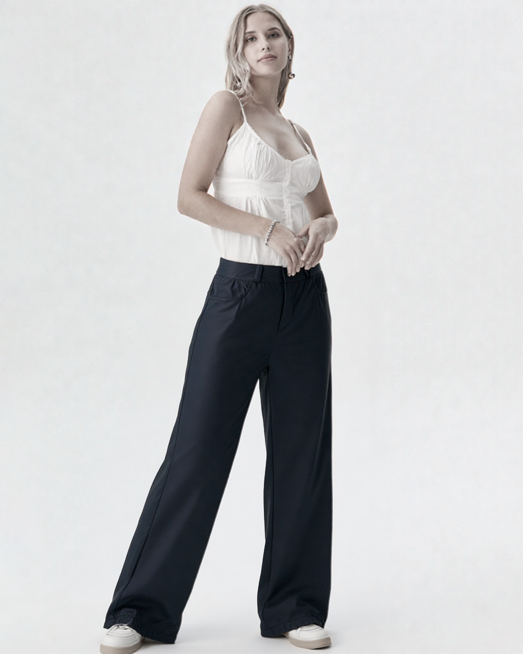 Plus Size Leather Palazzo Pants