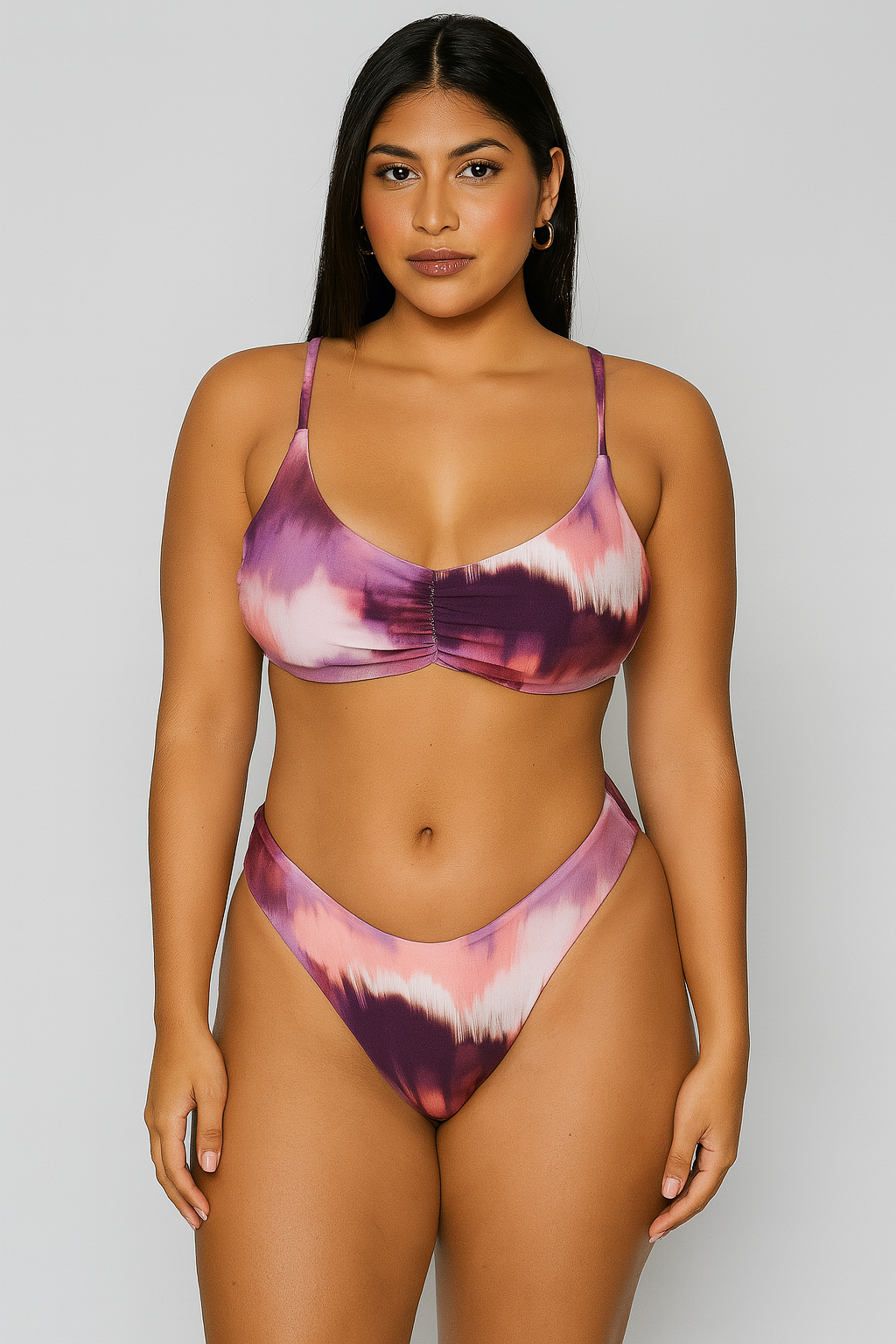 Three-piece swimsuit, multi-colored 2 colors available