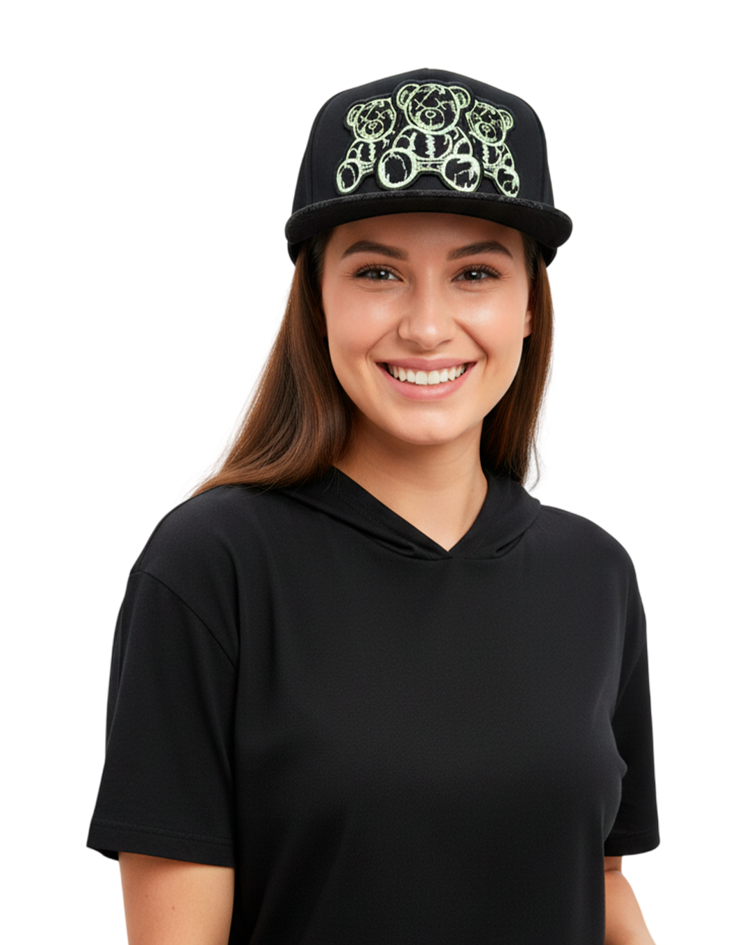 Gorra Negra con Bordado de Osos – Estilo Urbano y Original