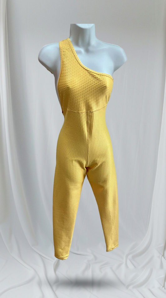 One-Sleeve Long Lycra Jumpsuit