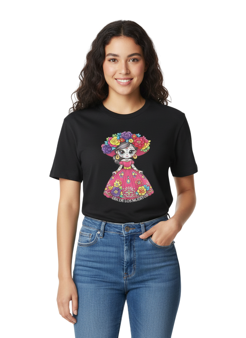 Camiseta Día de los Muertos con Catrina Infantil