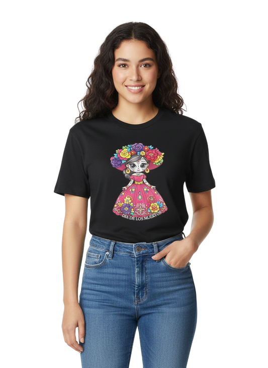 Camiseta Día de los Muertos con Catrina Infantil