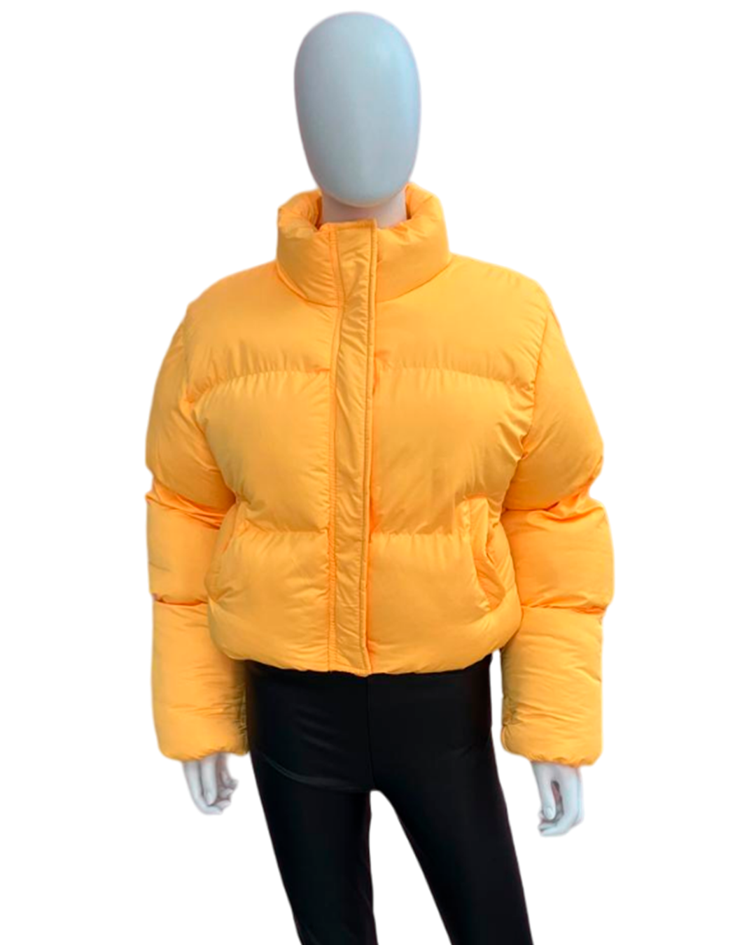 High-Neck Jacket with Zipper and Velcro