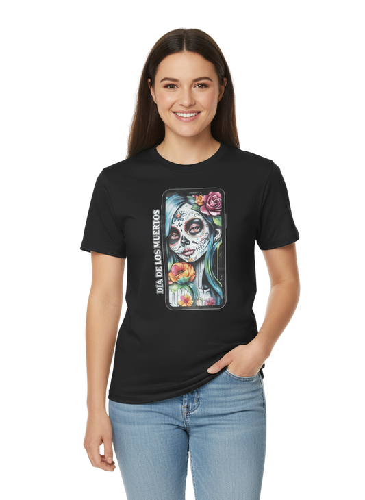 Camiseta Día de los Muertos – Arte Calavera Floral