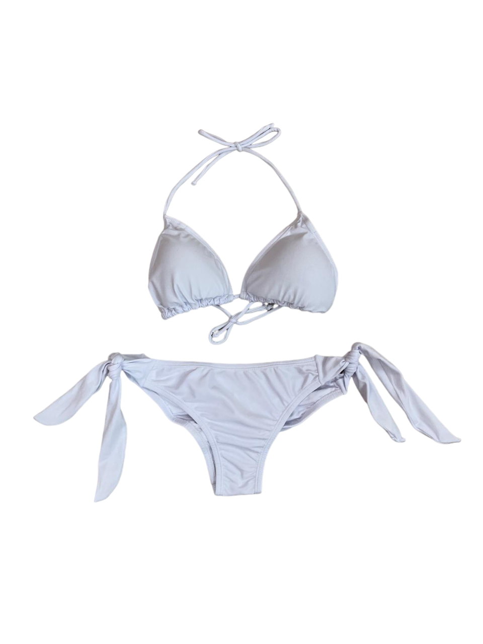 White two-piece swimsuit