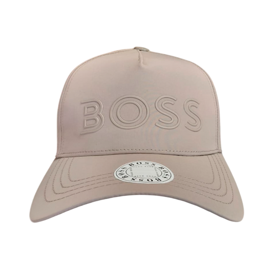 Gorra Beige con Relieve Frontal