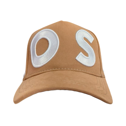 Gorra Marrón con Letras Bordadas