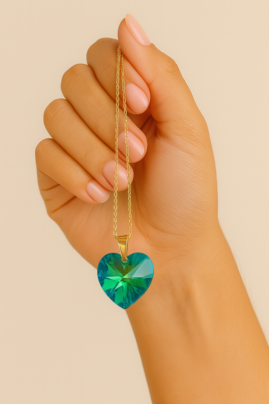 Stainless steel chain with heart design